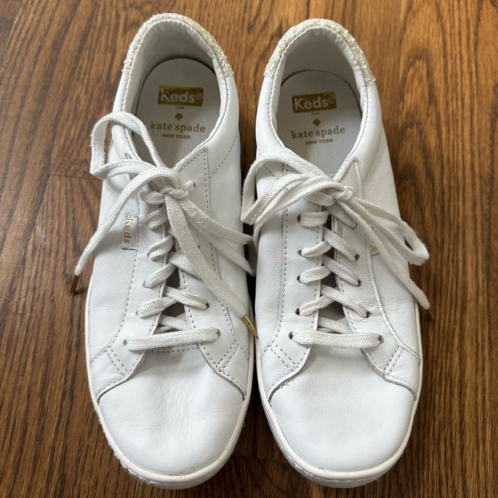 Keds x kate spade new york Ace Leather Glitter, size 7.5